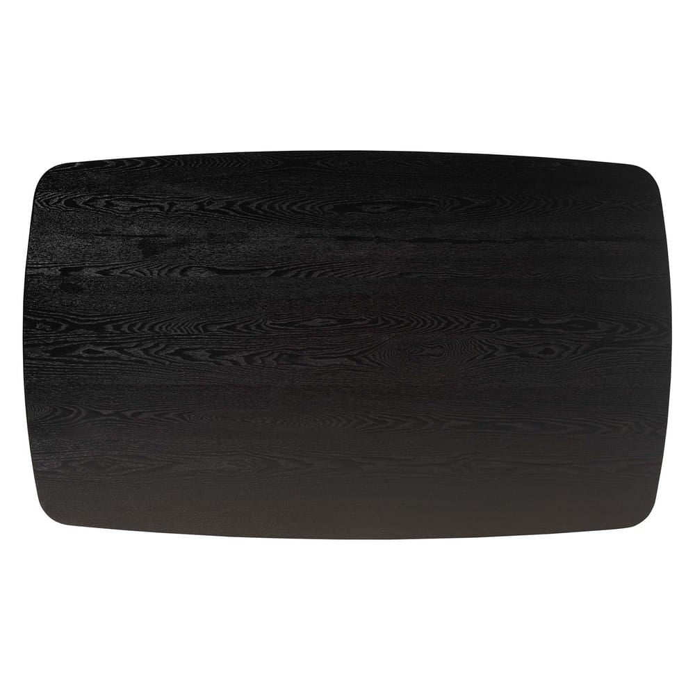 Baxton Studio - Flora Dining Table in Black - Flora-Black-DT view 5