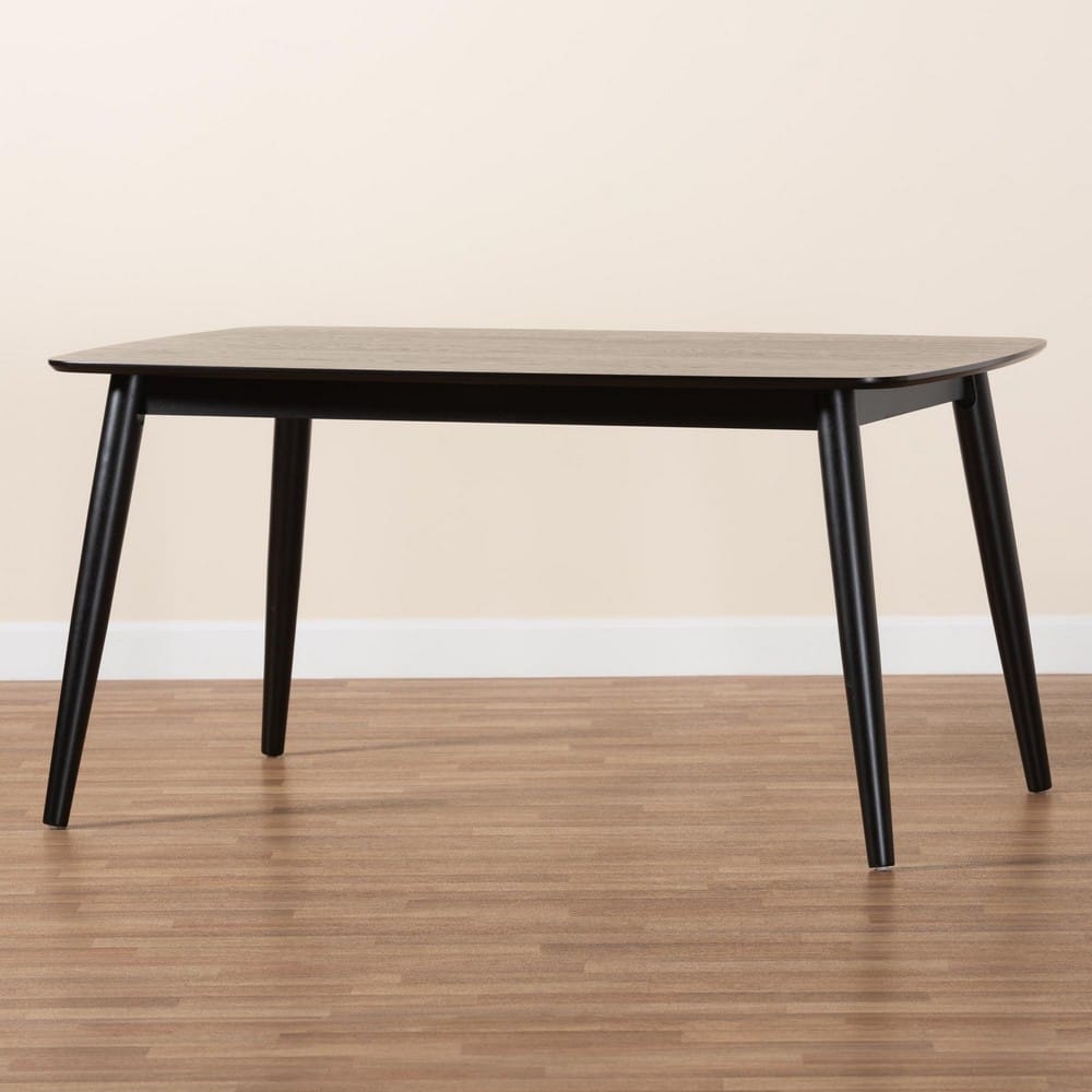 Baxton Studio - Flora Dining Table in Black - Flora-Black-DT view 8
