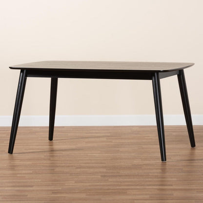 Baxton Studio - Flora Dining Table in Black - Flora-Black-DT view 8