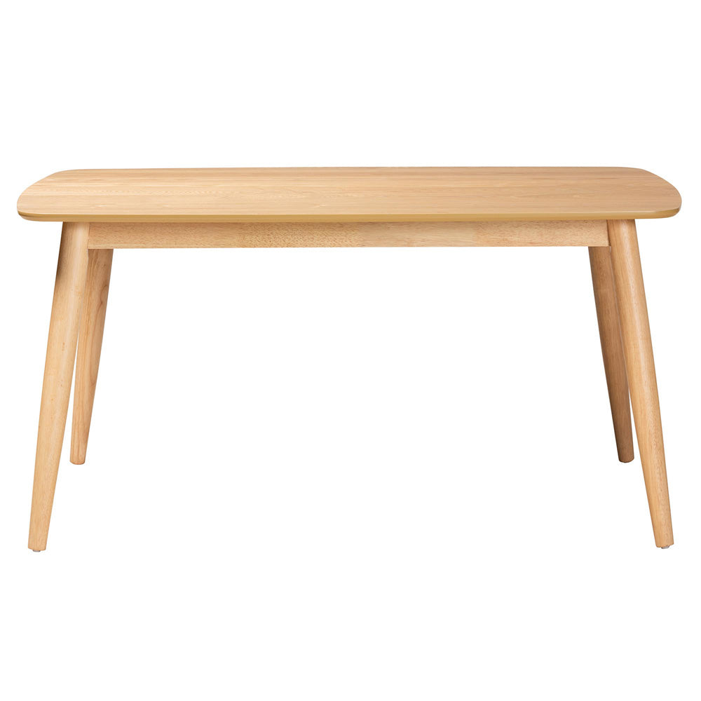 Baxton Studio - Flora Dining Table in Natural Oak - Flora-Natural Oak-DT view 2