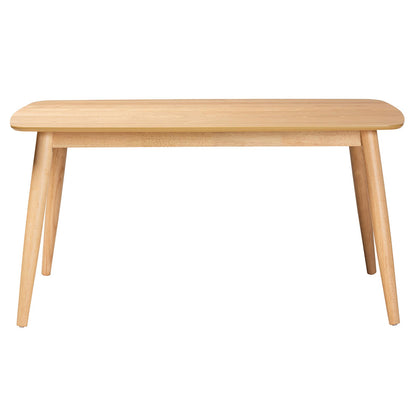 Baxton Studio - Flora Dining Table in Natural Oak - Flora-Natural Oak-DT view 2