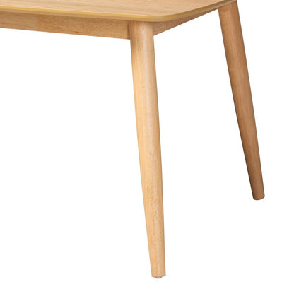 Baxton Studio - Flora Dining Table in Natural Oak - Flora-Natural Oak-DT view 4