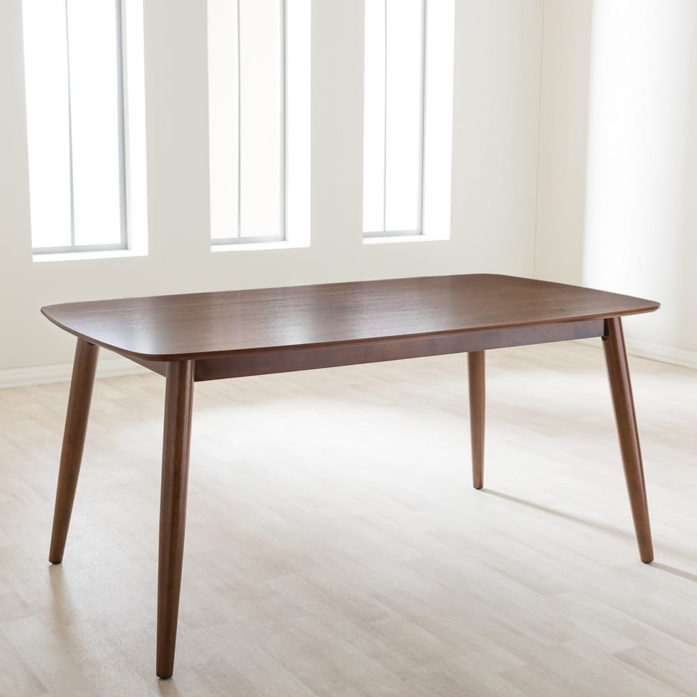 Baxton Studio - Flora Dining Table in "Oak" Medium Brown - Flora-Medium Oak-DT view 5