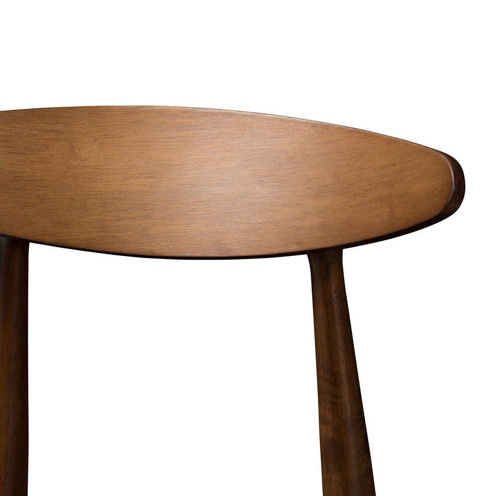 Baxton Studio - Flora Set of 2 Bar Stools in Black/Walnut Brown - Flora-Black/Walnut-BS view 4