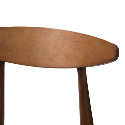 Baxton Studio - Flora Set of 2 Counter Stools in Black/Walnut Brown - Flora-Black/Walnut-Counter Stool view 4