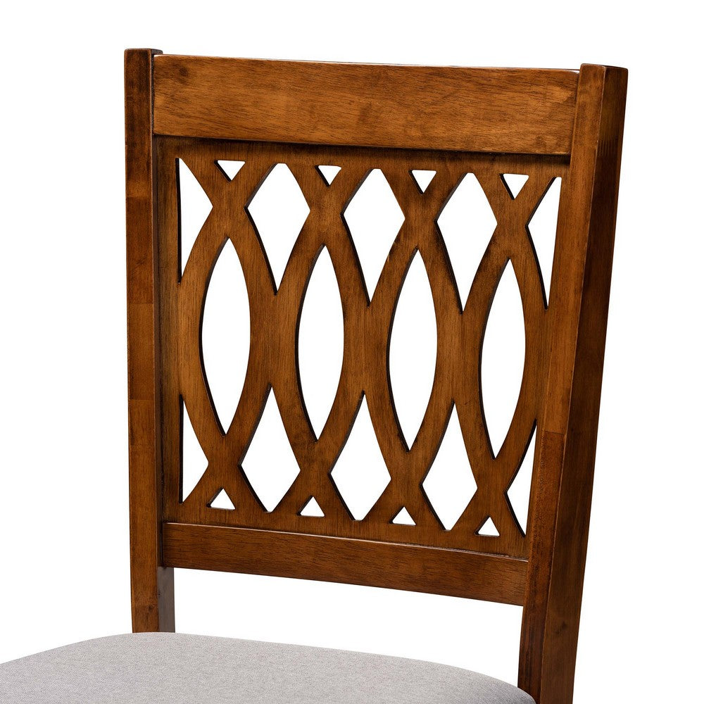 Baxton Studio - Florencia Set of 2 Dining Chairs in Grey/Walnut Brown - RH388C-Grey/Walnut-DC-2PK view 4