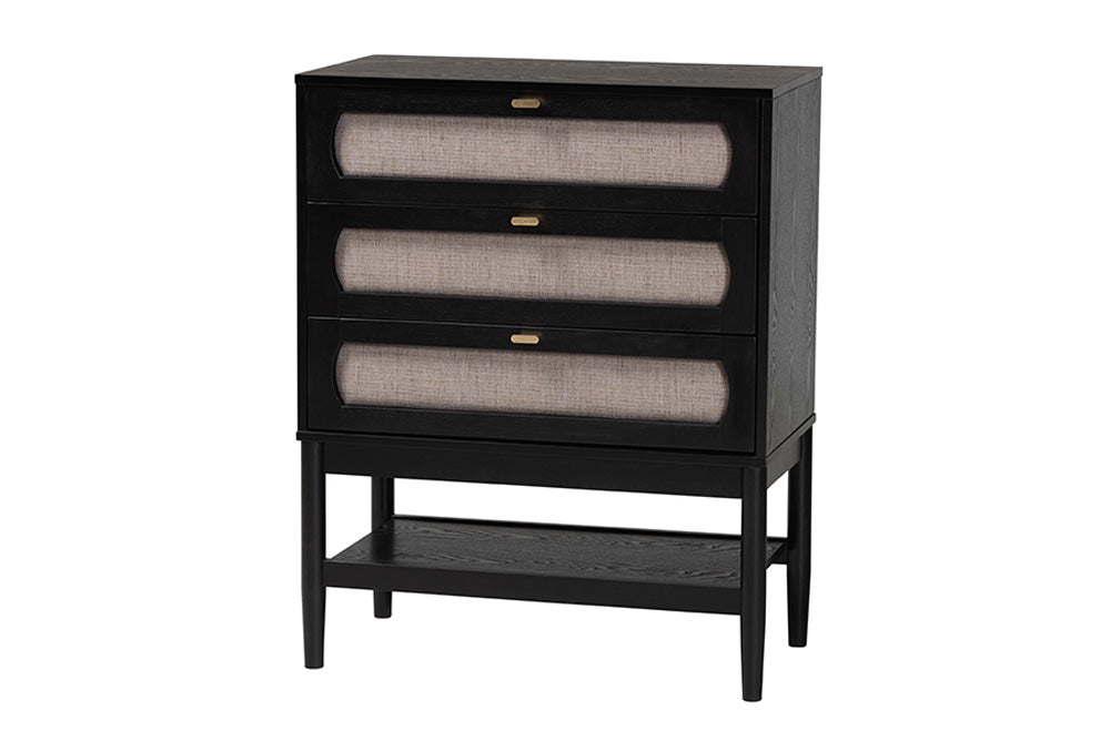 Baxton Studio - Florica Queen Bedroom Set - Florica-Sand Stone/Black-Queen-4PC Bedroom Set view 6