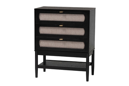 Baxton Studio - Florica Queen Bedroom Set - Florica-Sand Stone/Black-Queen-4PC Bedroom Set view 6