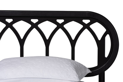 Baxton Studio - Florica Queen Bedroom Set - Wenna-Sand Stone/Black-Queen-4PC Bedroom Set view 9