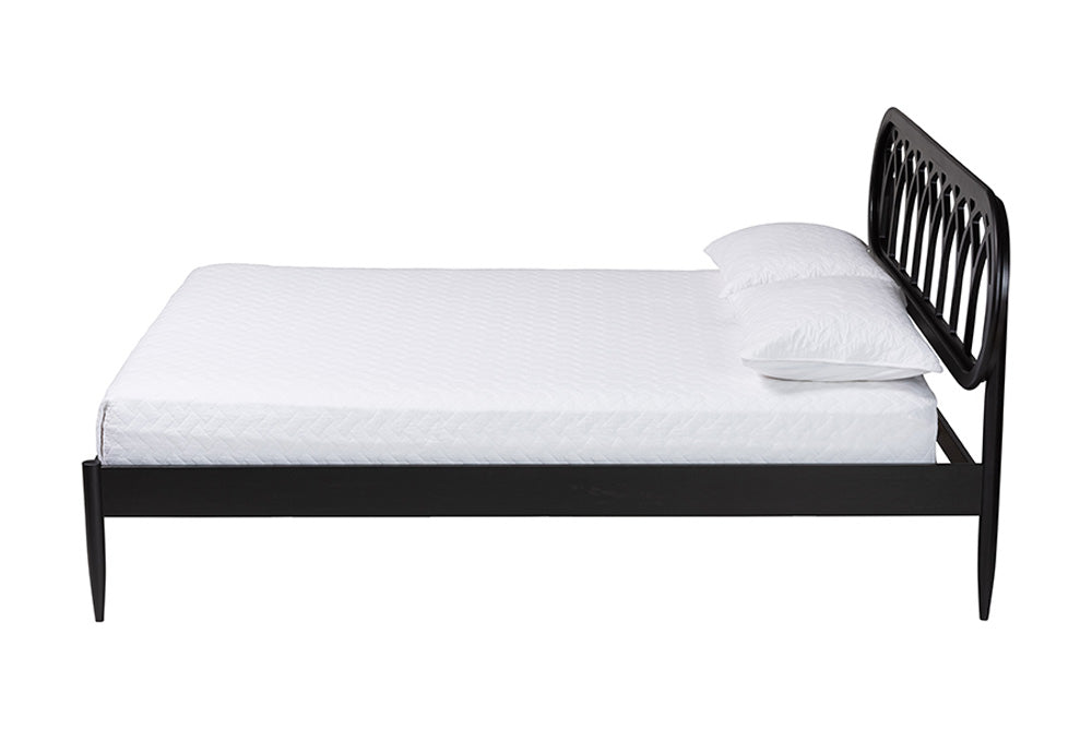 Baxton Studio - Florica Queen Size Bed - MG0240-1-Black-Queen view 2