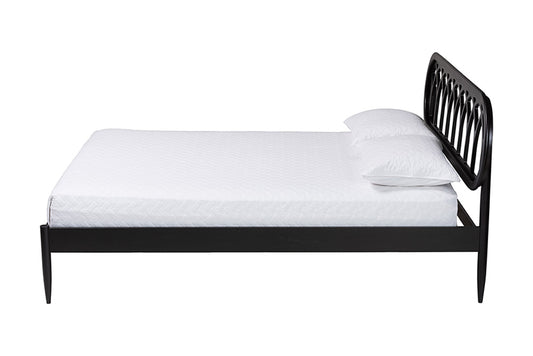 Baxton Studio - Florica Queen Size Bed - MG0240-1-Black-Queen view 2
