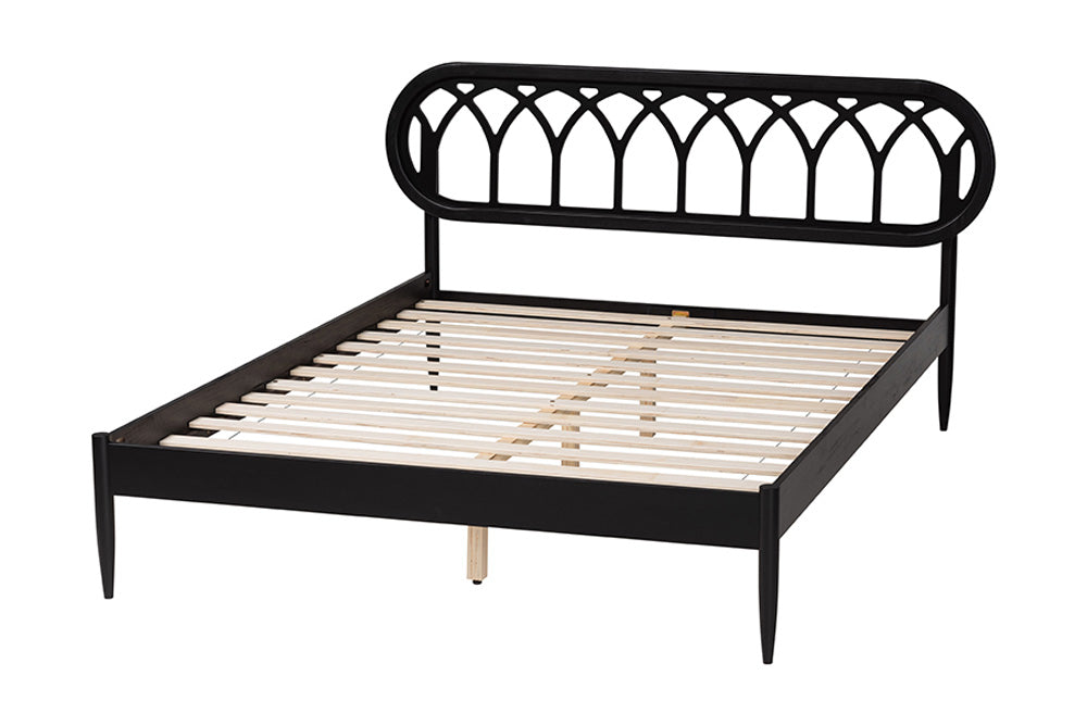 Baxton Studio - Florica Queen Size Bed - MG0240-1-Black-Queen view 3