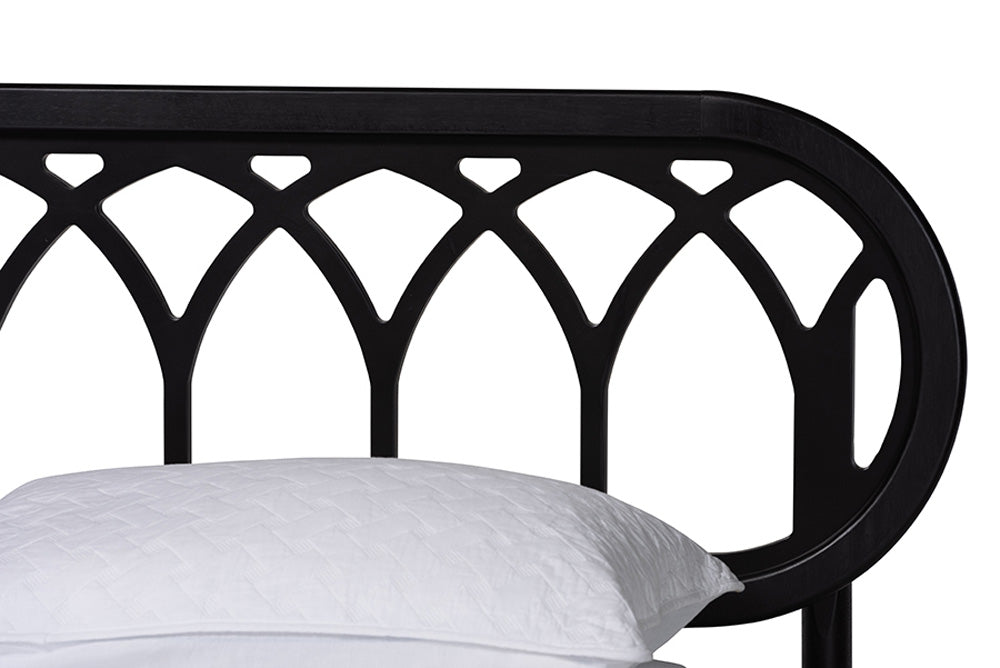 Baxton Studio - Florica Queen Size Bed - MG0240-1-Black-Queen view 4