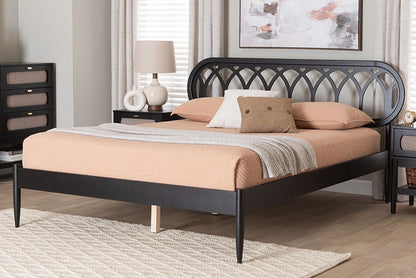 Baxton Studio - Florica Queen Size Bed - MG0240-1-Black-Queen view 5