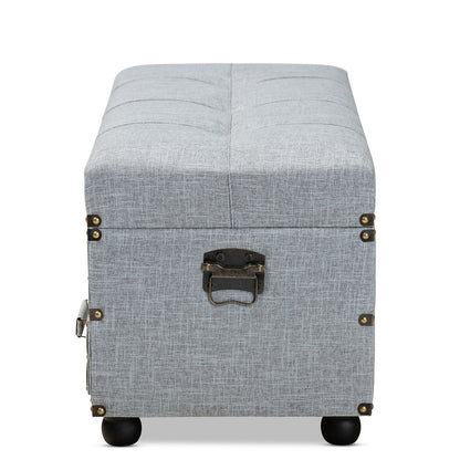Baxton Studio - Flynn Storage Ottoman in Grey/Black - JY19A416-Grey-Otto view 4