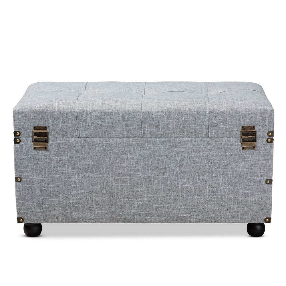 Baxton Studio - Flynn Storage Ottoman in Grey/Black - JY19A416-Grey-Otto view 5