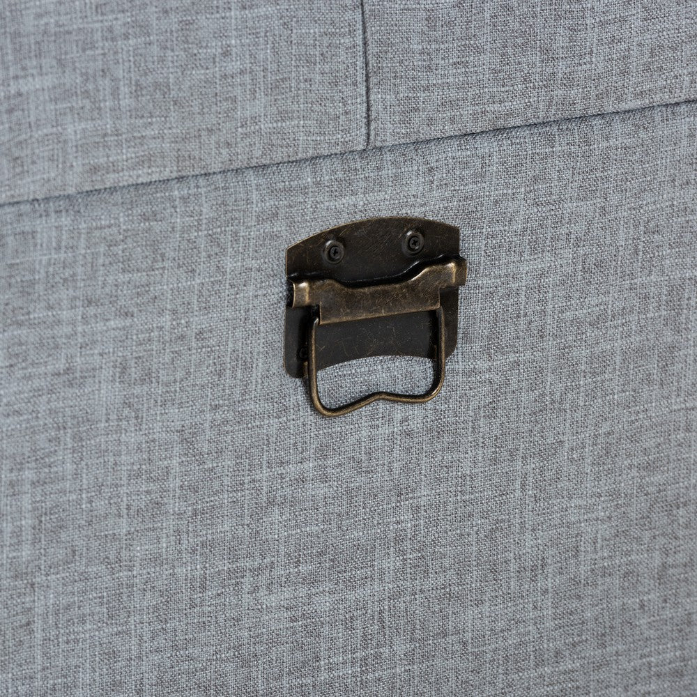 Baxton Studio - Flynn Storage Ottoman in Grey/Black - JY19A416-Grey-Otto view 7