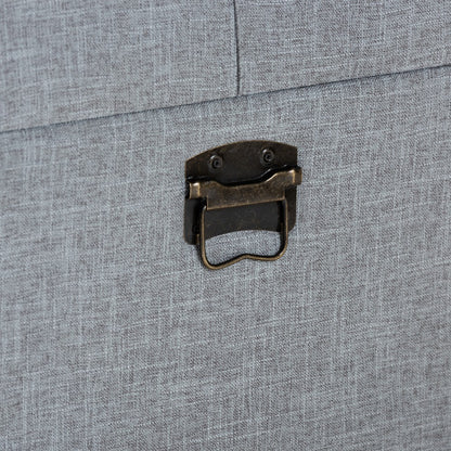 Baxton Studio - Flynn Storage Ottoman in Grey/Black - JY19A416-Grey-Otto view 7