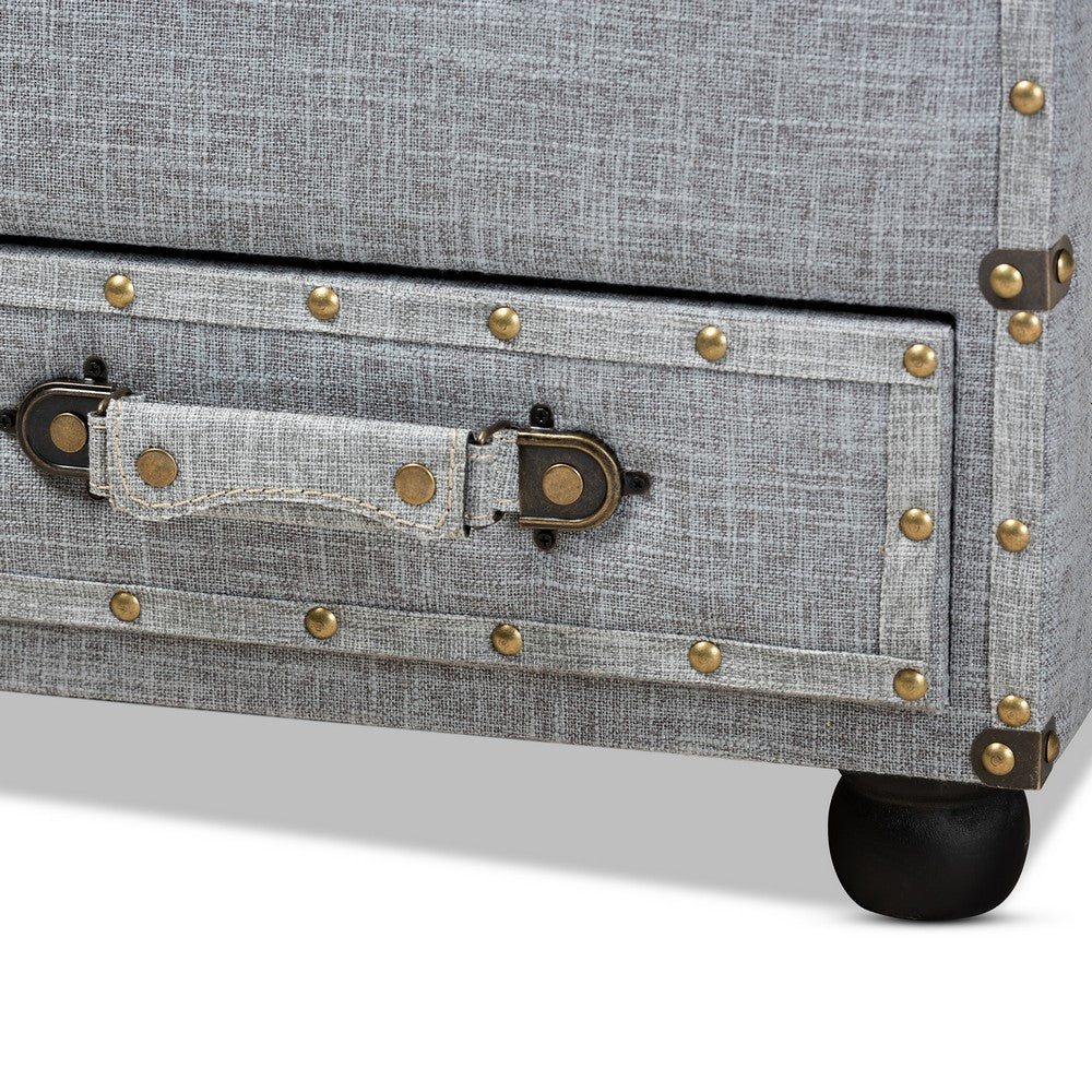 Baxton Studio - Flynn Storage Ottoman in Grey/Black - JY19A416-Grey-Otto view 8