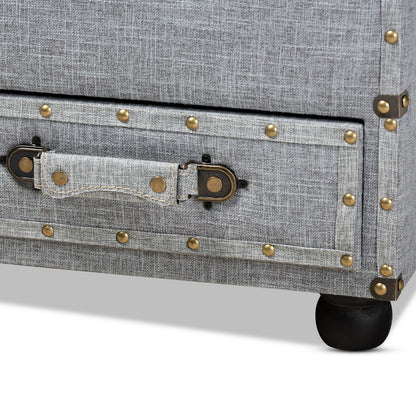 Baxton Studio - Flynn Storage Ottoman in Grey/Black - JY19A416-Grey-Otto view 8