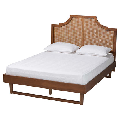 Baxton Studio - Francine King Bed w/ Headboard in Walnut Brown - MG9774/97043-King view 1