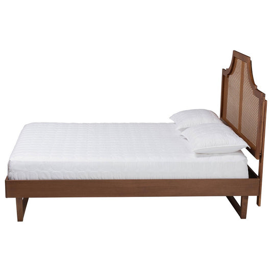 Baxton Studio - Francine King Bed w/ Headboard in Walnut Brown - MG9774/97043-King view 2