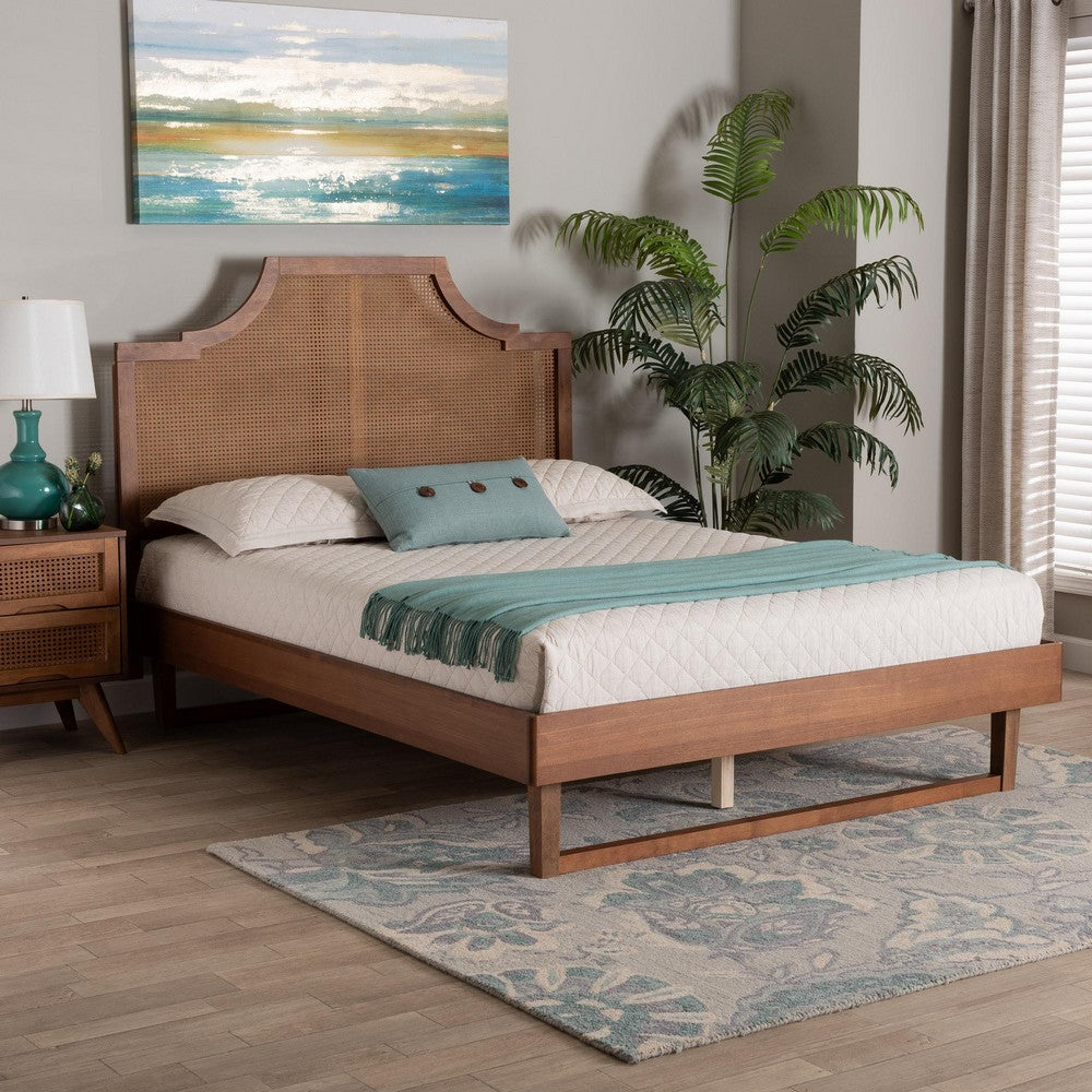 Baxton Studio - Francine King Bed w/ Headboard in Walnut Brown - MG9774/97043-King view 8