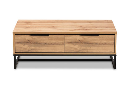 Baxton Studio - Franklin Coffee Table - CT8007-Oak-CT view 3