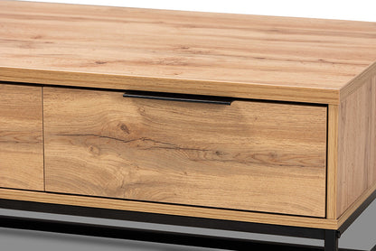 Baxton Studio - Franklin Coffee Table - CT8007-Oak-CT view 7