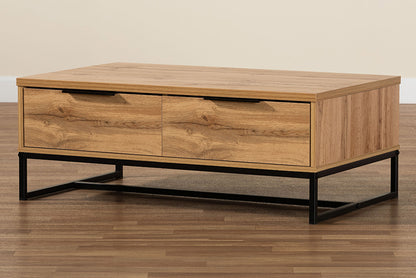 Baxton Studio - Franklin Coffee Table - CT8007-Oak-CT view 9