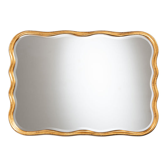 Baxton Studio - Fredrika Mirror in Antique Goldleaf - RXW-10949-Wall Mirror view 2