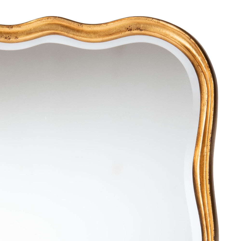 Baxton Studio - Fredrika Mirror in Antique Goldleaf - RXW-10949-Wall Mirror view 3