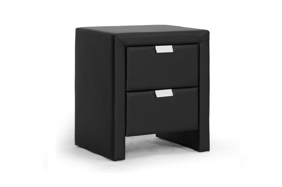 Baxton Studio - Frey Nightstand in Black - BBT3089-Black-NS view 1