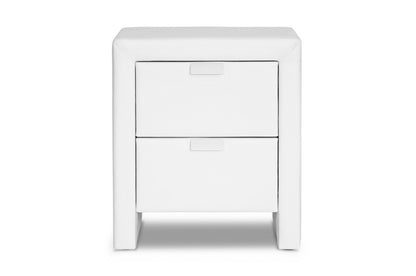 Baxton Studio - Frey Nightstand in White - BBT3089-White-NS view 2
