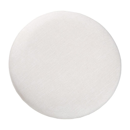 Baxton Studio - Fumiye Ottoman in Ivory/Gold - FUR6884-Upholstered Hammer Base-Ottoman view 3