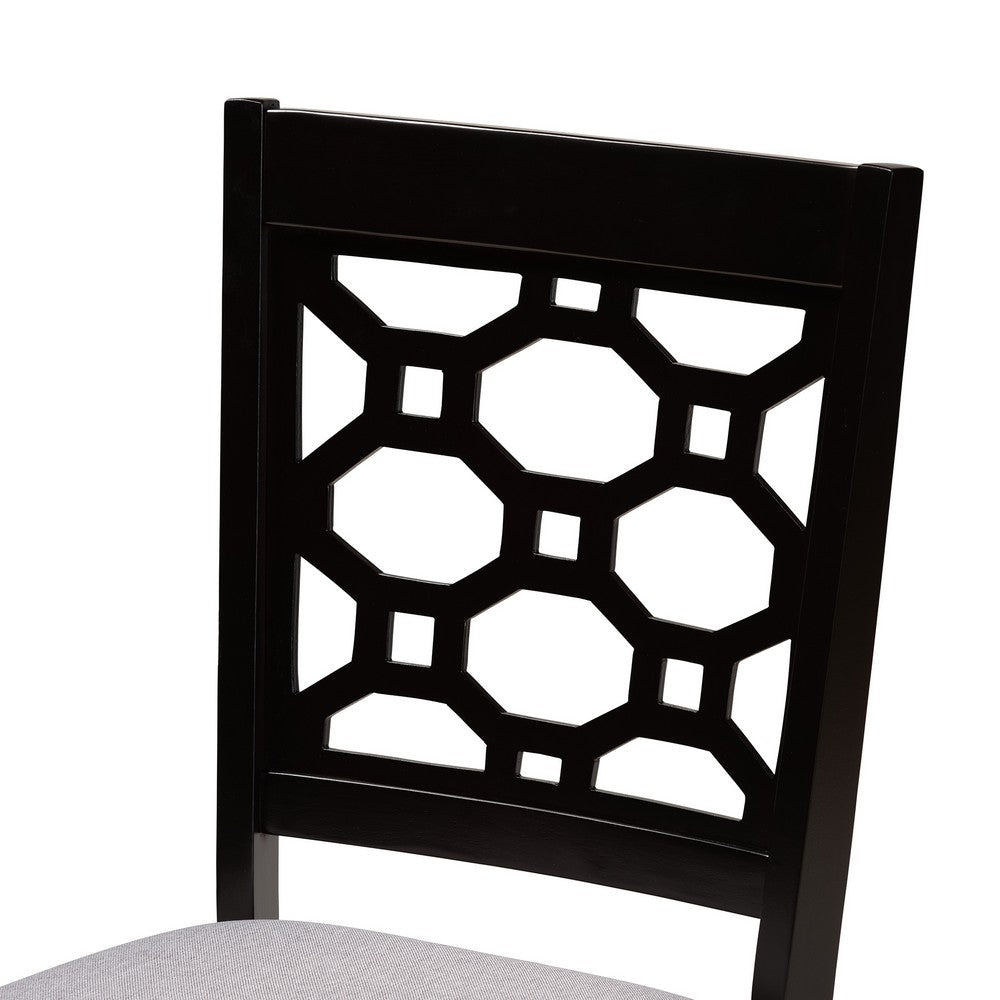 Baxton Studio - Gabriel Dining Set in Grey/Dark Brown - RH335C-Grey/Dark Brown-6PC Dining Set view 6