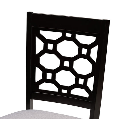 Baxton Studio - Gabriel Dining Set in Grey/Dark Brown - RH335C-Grey/Dark Brown-6PC Dining Set view 6