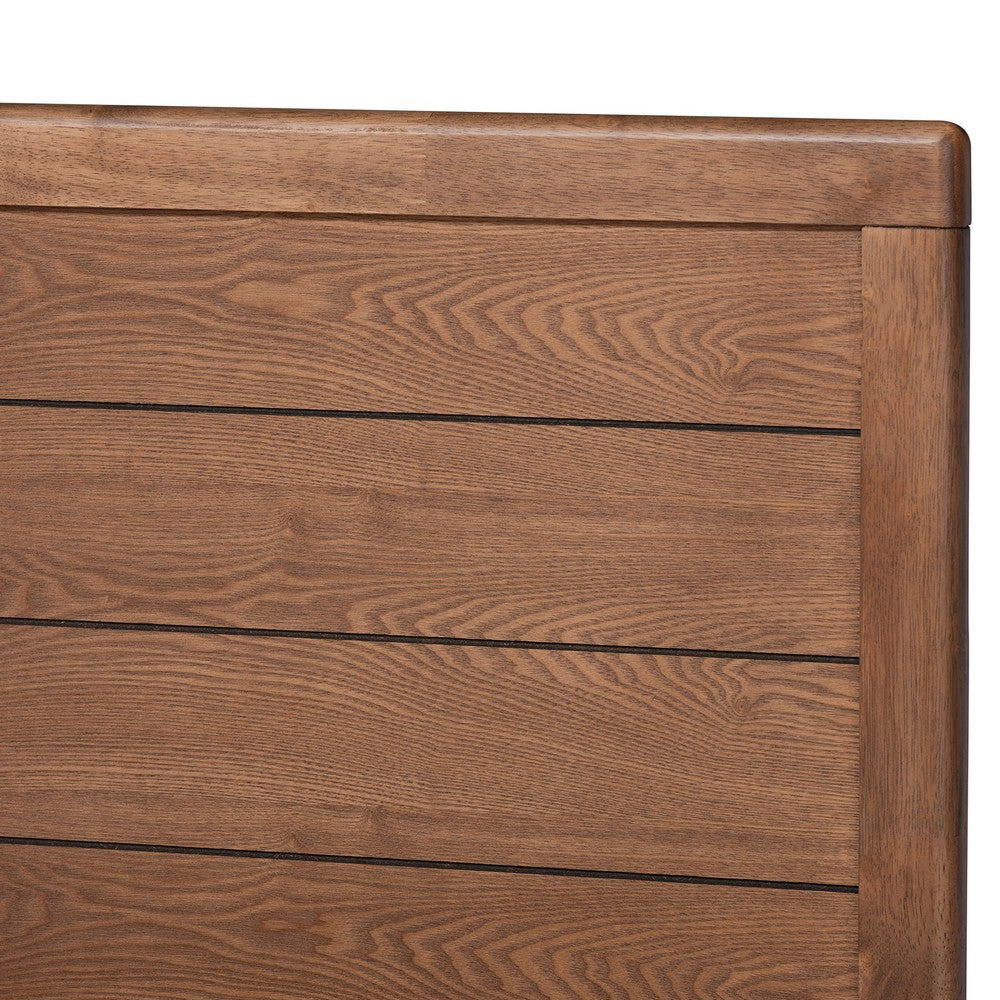 Baxton Studio - Gabriela Queen Size Bed in Dark Grey/Ash walnut - Gabriela-Dark Grey/Ash Walnut-Queen view 4