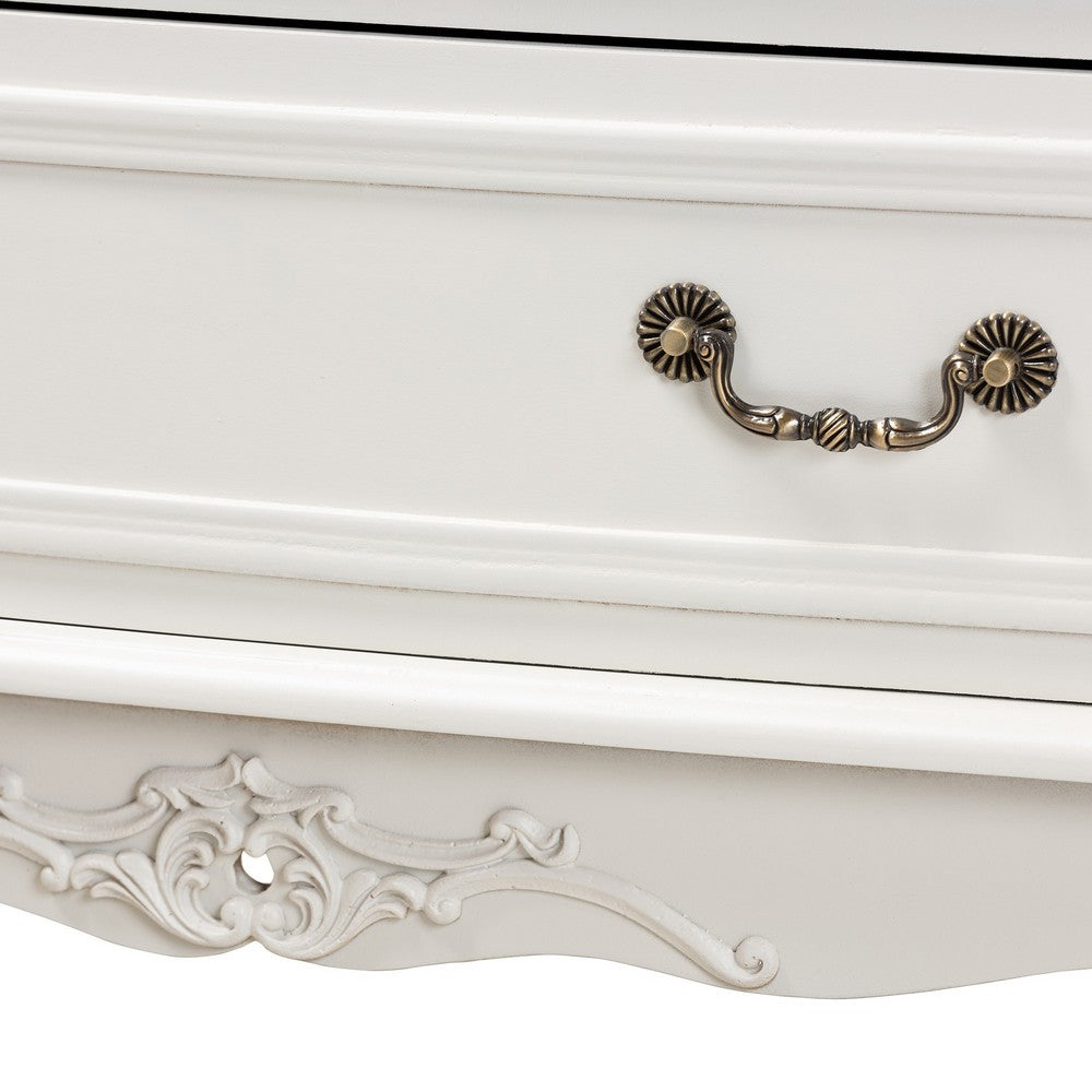 Baxton Studio - Gabrielle Dresser in White/Brass - ETASW-08-White-3DW-Cabinet view 5