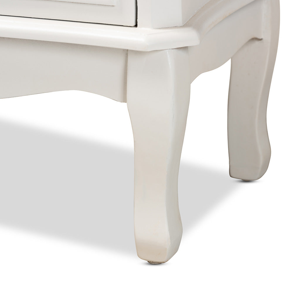 Baxton Studio - Gabrielle Dresser in White/Brass - ETASW-08-White-3DW-Cabinet view 6