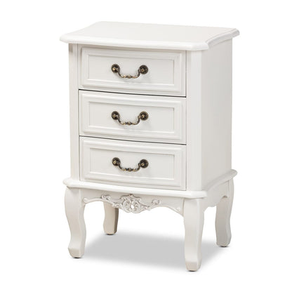 Baxton Studio - Gabrielle End Table in White/Brass - ETASW-04-White-ET view 1