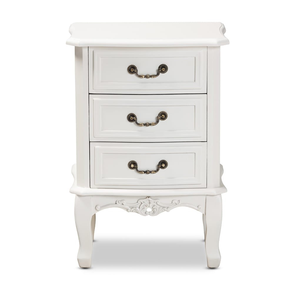 Baxton Studio - Gabrielle End Table in White/Brass - ETASW-04-White-ET view 3