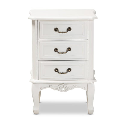 Baxton Studio - Gabrielle End Table in White/Brass - ETASW-04-White-ET view 3
