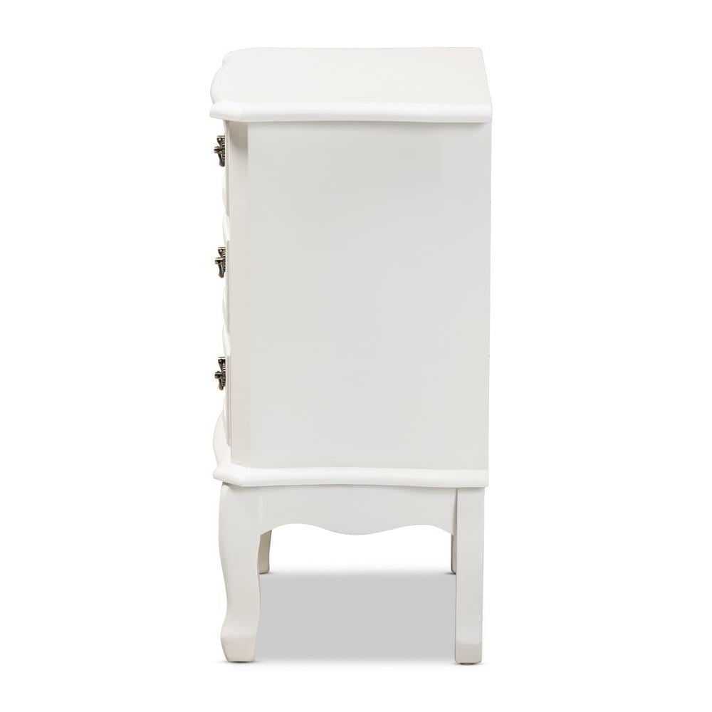 Baxton Studio - Gabrielle End Table in White/Brass - ETASW-04-White-ET view 4