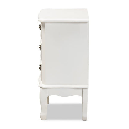 Baxton Studio - Gabrielle End Table in White/Brass - ETASW-04-White-ET view 4