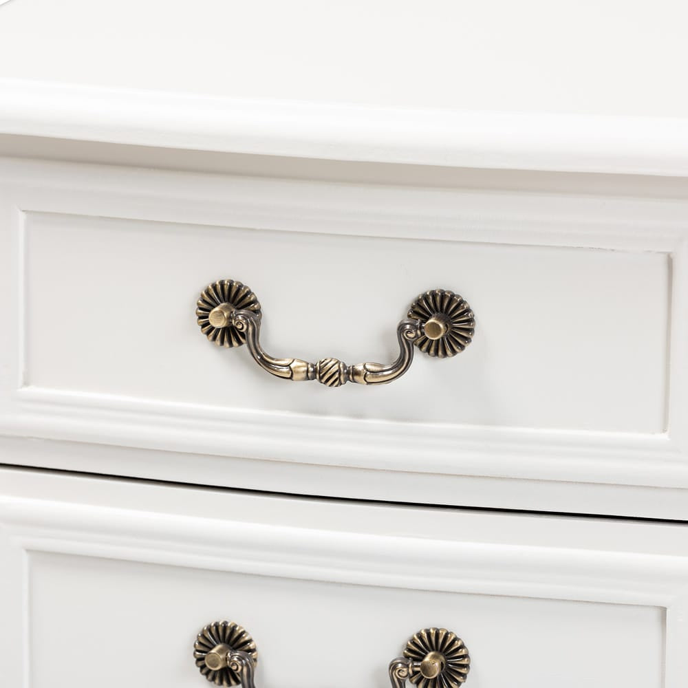 Baxton Studio - Gabrielle End Table in White/Brass - ETASW-04-White-ET view 5