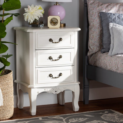 Baxton Studio - Gabrielle End Table in White/Brass - ETASW-04-White-ET view 7