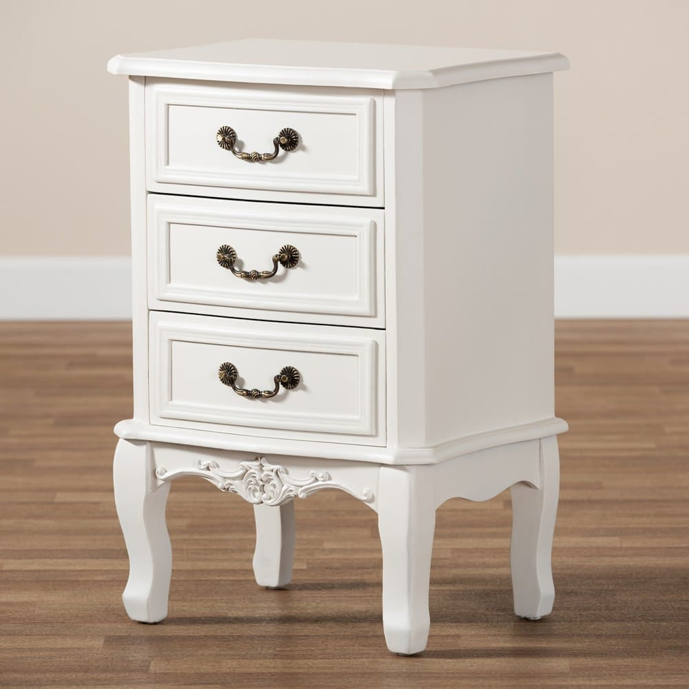 Baxton Studio - Gabrielle End Table in White/Brass - ETASW-04-White-ET view 8