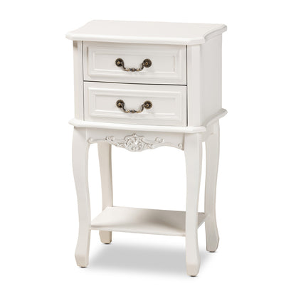 Baxton Studio - Gabrielle End Table in White/Brass - ETASW-06-White-ET view 1