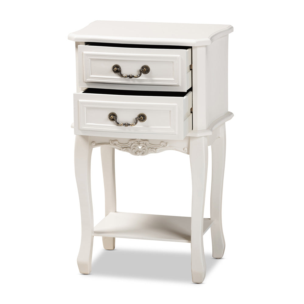 Baxton Studio - Gabrielle End Table in White/Brass - ETASW-06-White-ET view 2